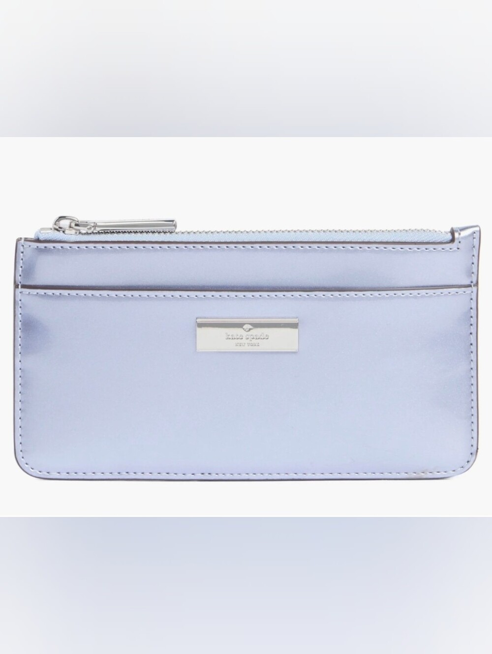 kate spade Kenzie Lilac/Lavender Purple Gray Patent Leather Wallet